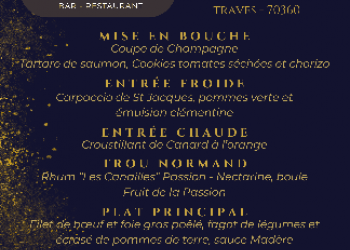 Menu SAINT SYLVESTRE !