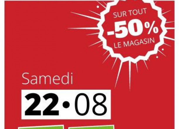 GRANDE BRADERIE � -50 % CHEZ RES&amp;#8217;URGENCE !